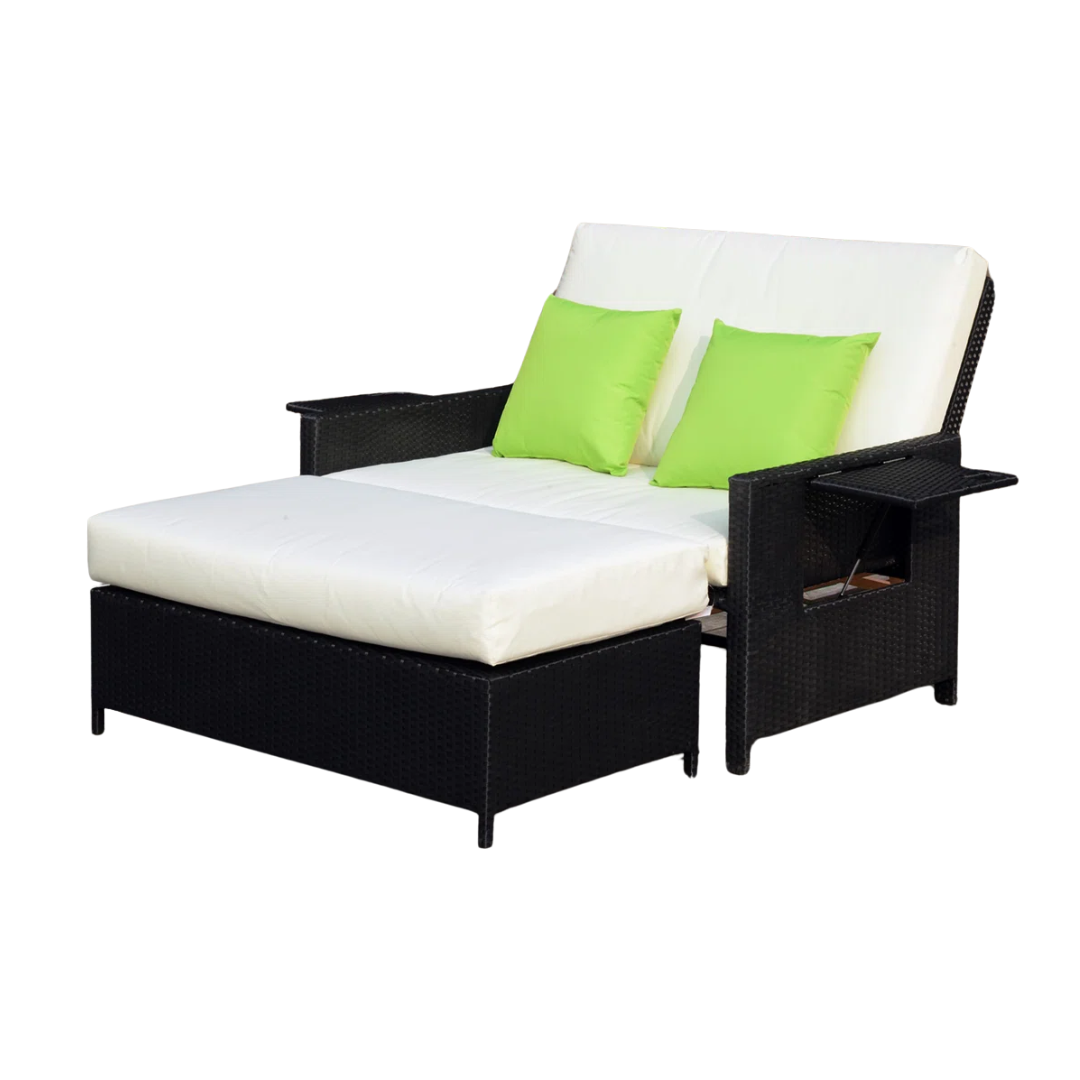 Dakota Fields Sequim 130cm Wide Outdoor Garden Daybed With Cushions & Reviews | Wayfair.co.uk