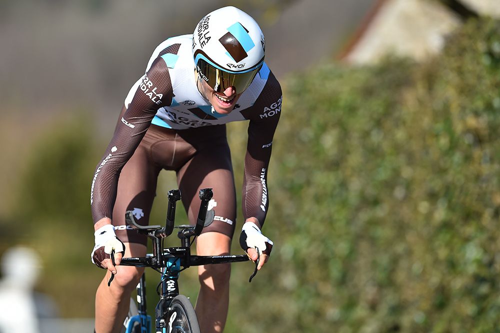 Romain Bardet (Ag2r) out of the saddle