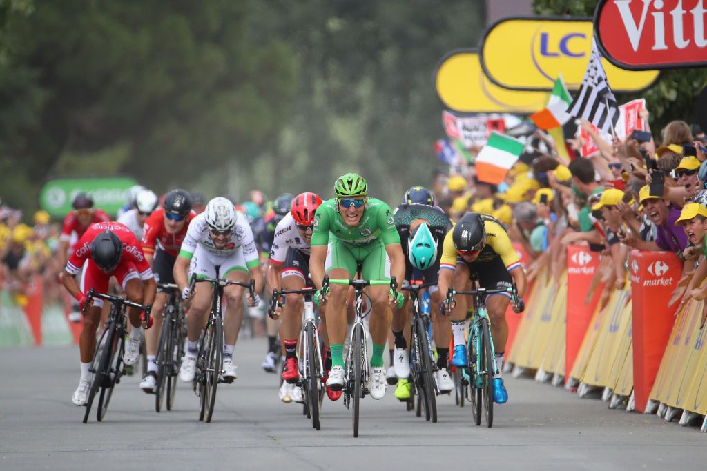 The final sprint on the Tour's 10th stage
