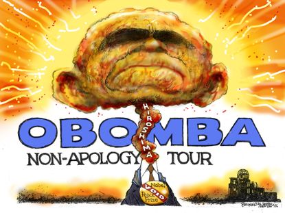 Obama Cartoon U.S. Hiroshima 2016