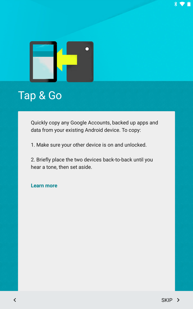 Tap &amp; Go setup