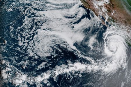 Hurricane Hilary off the coast of Mexico.