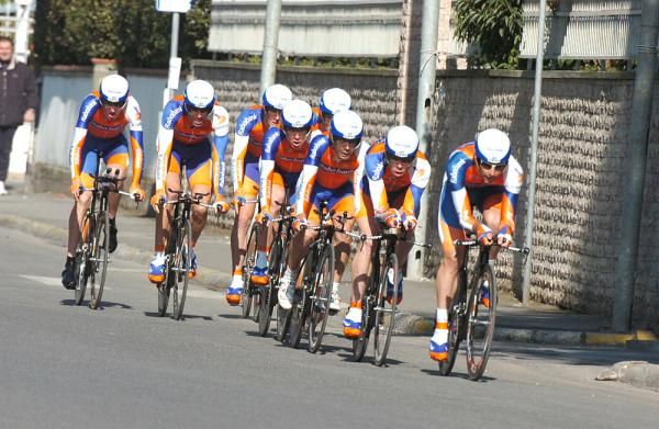 Team Rabobank on fire in the TTT