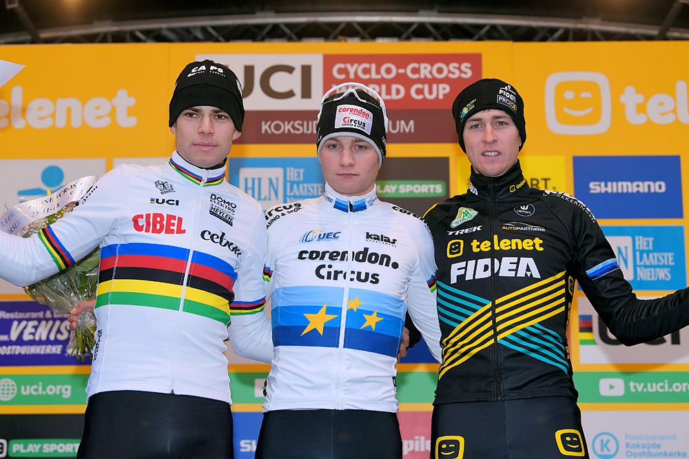 Mathieu van der Poel tops the podium at Koksijde World Cup