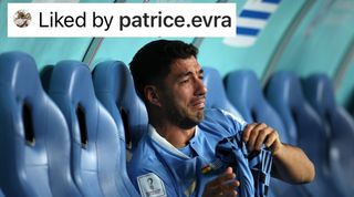 Luis Suarez cries after Uruguay's World Cup exit
