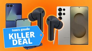 Galaxy Z Flip7 with Galaxy S25 Ultra and Galaxy Buds3 FE