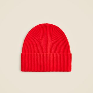 Ribbed Cashmere Beanie