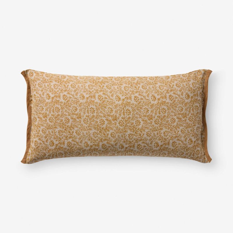 yellow patterned pillow