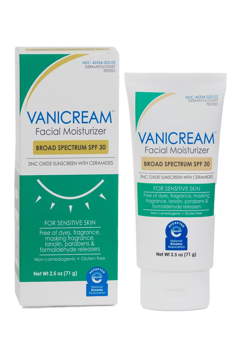 Vanicream Facial Moisturizer Spf 30 Zinc Oxide Mineral Sunscreen for Sensitive Skin - Unscented - 2.5oz