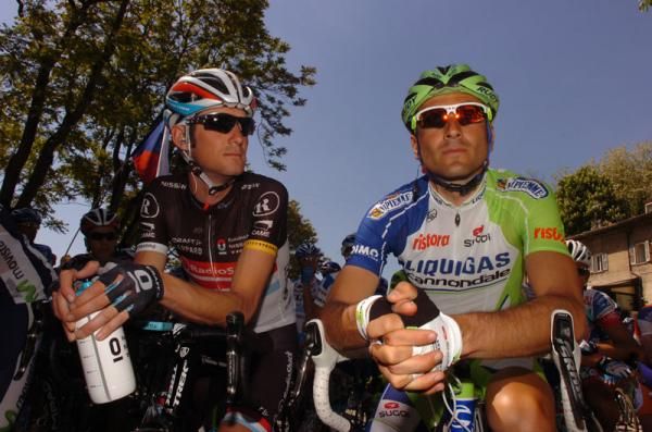 Frank Schleck (RadioShack-Nissan) and Ivan Basso (Liquigas-Cannondale)