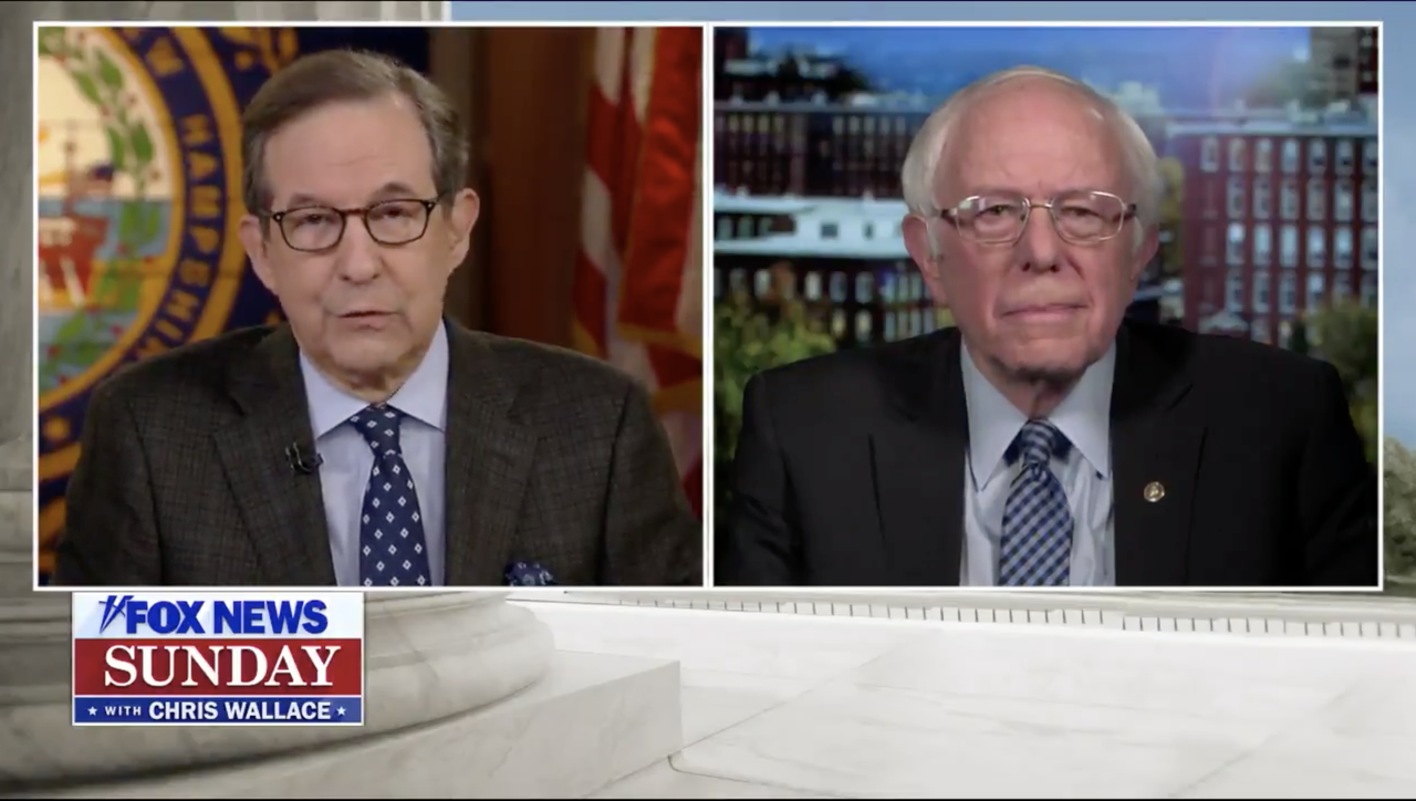 Chris Wallace and Bernie Sanders.