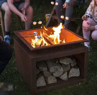 Oxidised Cast Iron Fire Pit With Steel Stand by Garden Leisure