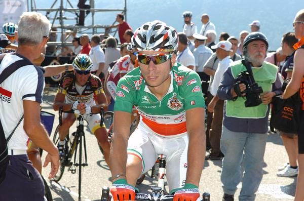 Italian champion Giovanni Visconti (Farnese Vini - Neri Sottoli) post-race.
