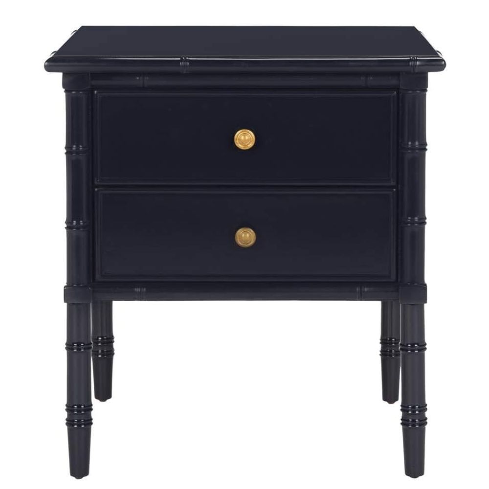 SAFAVIEH Home Mina Modern Coastal 2-Drawer Bamboo Nightstand