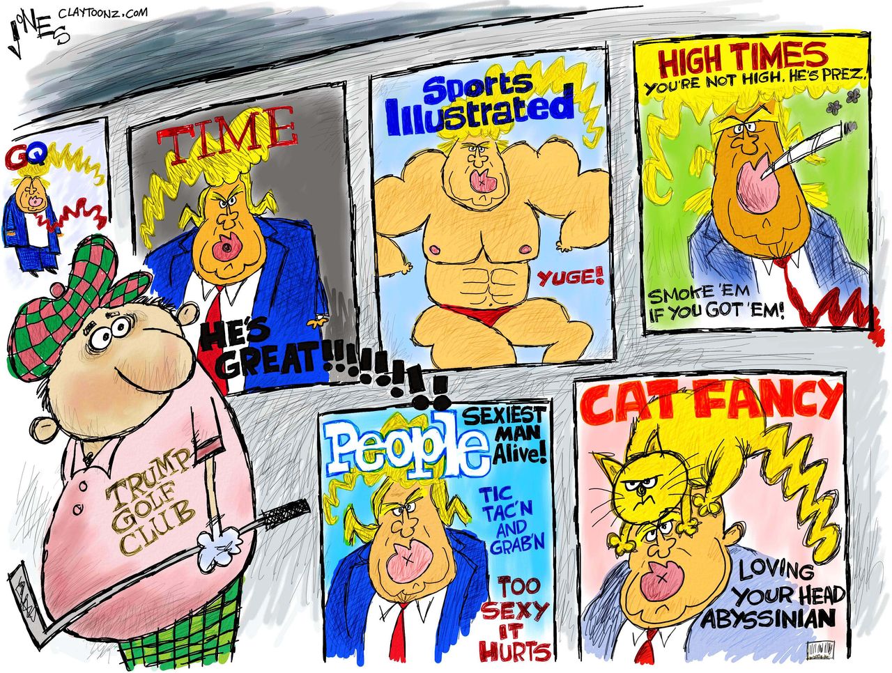 Political cartoon U.S. GOP Donald Trump TIME