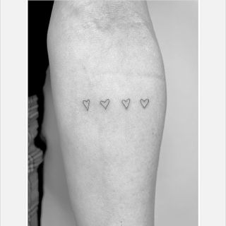 Winter Stone hearts tattoo.