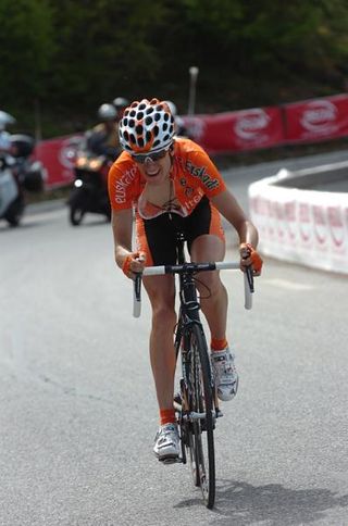Romain Sicard (Euskaltel-Euskadi) responds to a late-race attack.