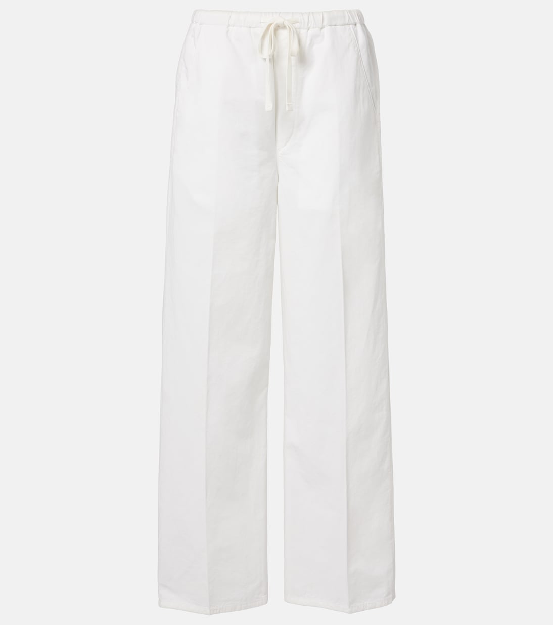 Aurora Cotton and Linen Wide-Leg Pants in White - Citizens of Humanity