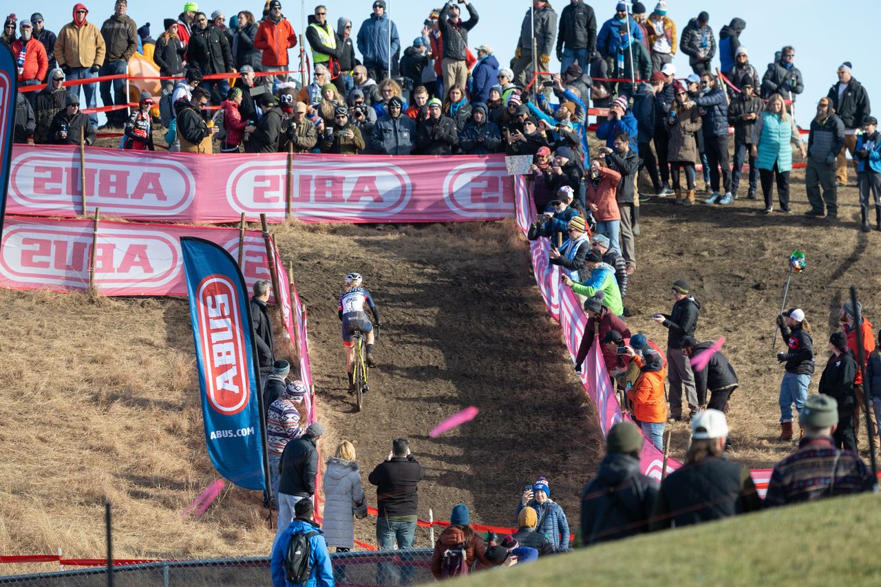 Clara Honsinger leads through Mt ABUS with 2 to go