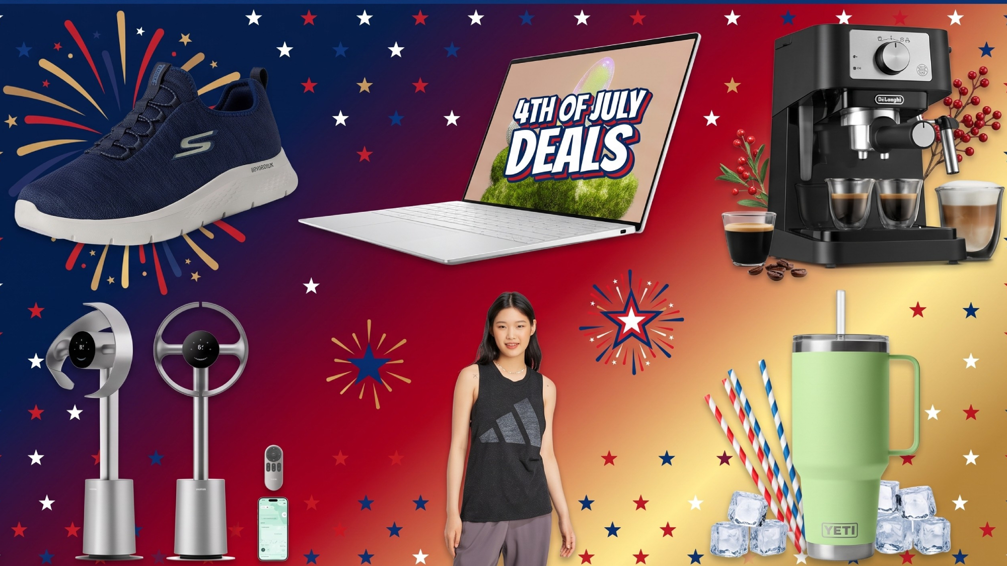 Collage of 4th of July sales