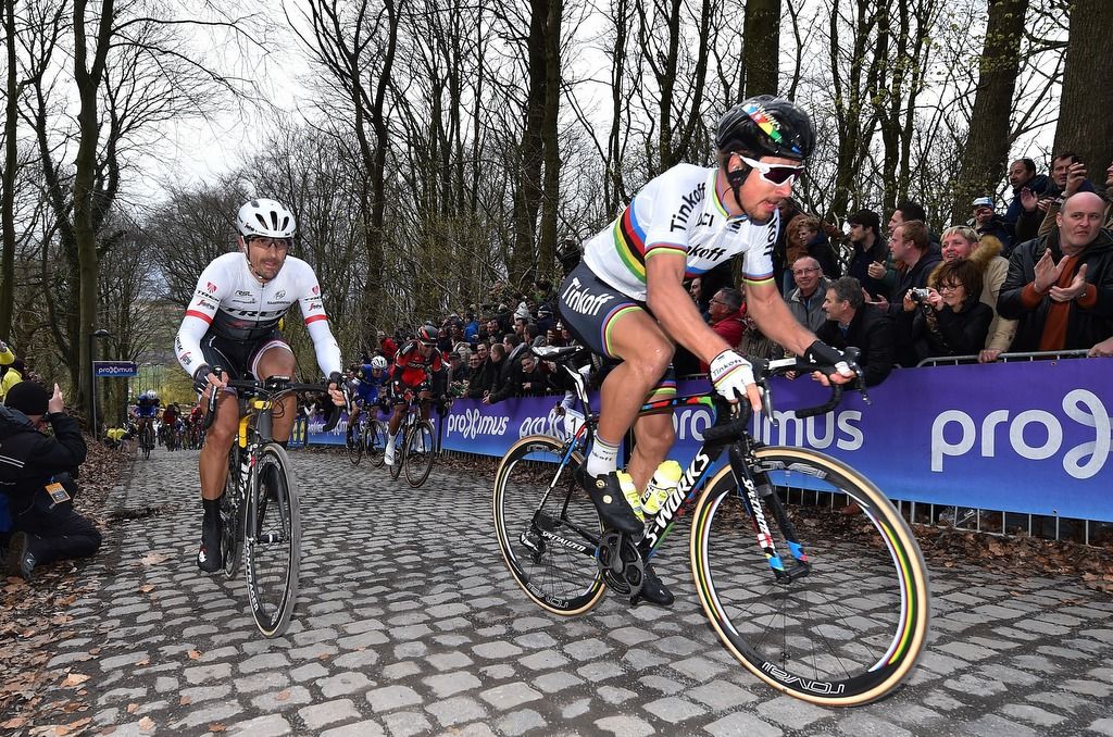 Peter Sagan and Fabian Cancellara battle it out at Gent-Wevelgem