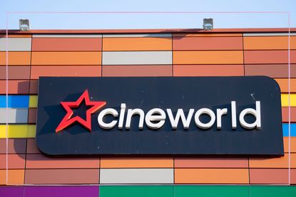 a close up of the Cineworld logo on one of their cinemas