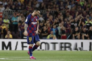 Lionel Messi suffered an injury in the first half of his side's win against Villarreal