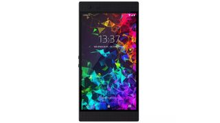 A Razer Phone 2 against a white background