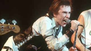 Johnny Rotten performing in 1976