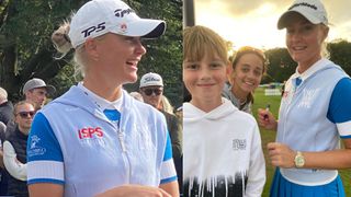 Charley Hull giving time to the fans, she's now a role model herself which she's chuffed with.