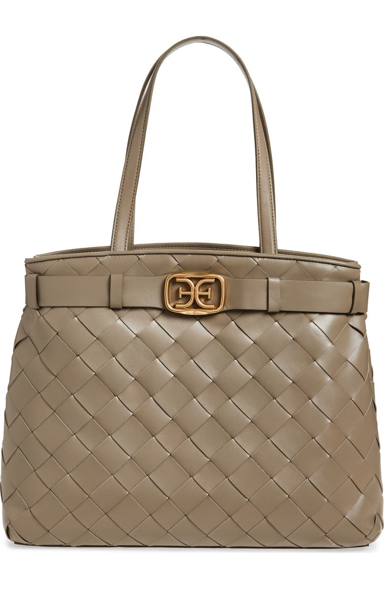 Cleo Woven Leather Tote