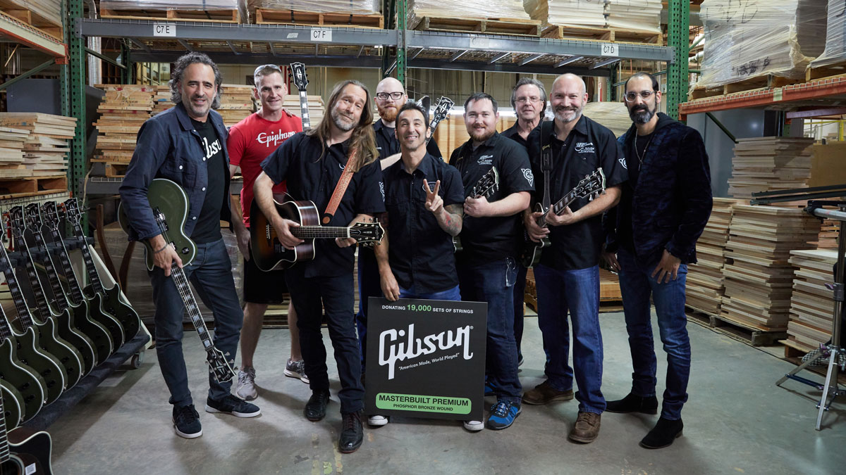 Gibson CEO with US military veterans