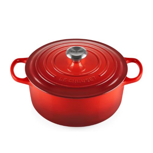 Le Creuset Enameled Cast Iron Signature Round Dutch Oven, 5.5 qt., Cerise