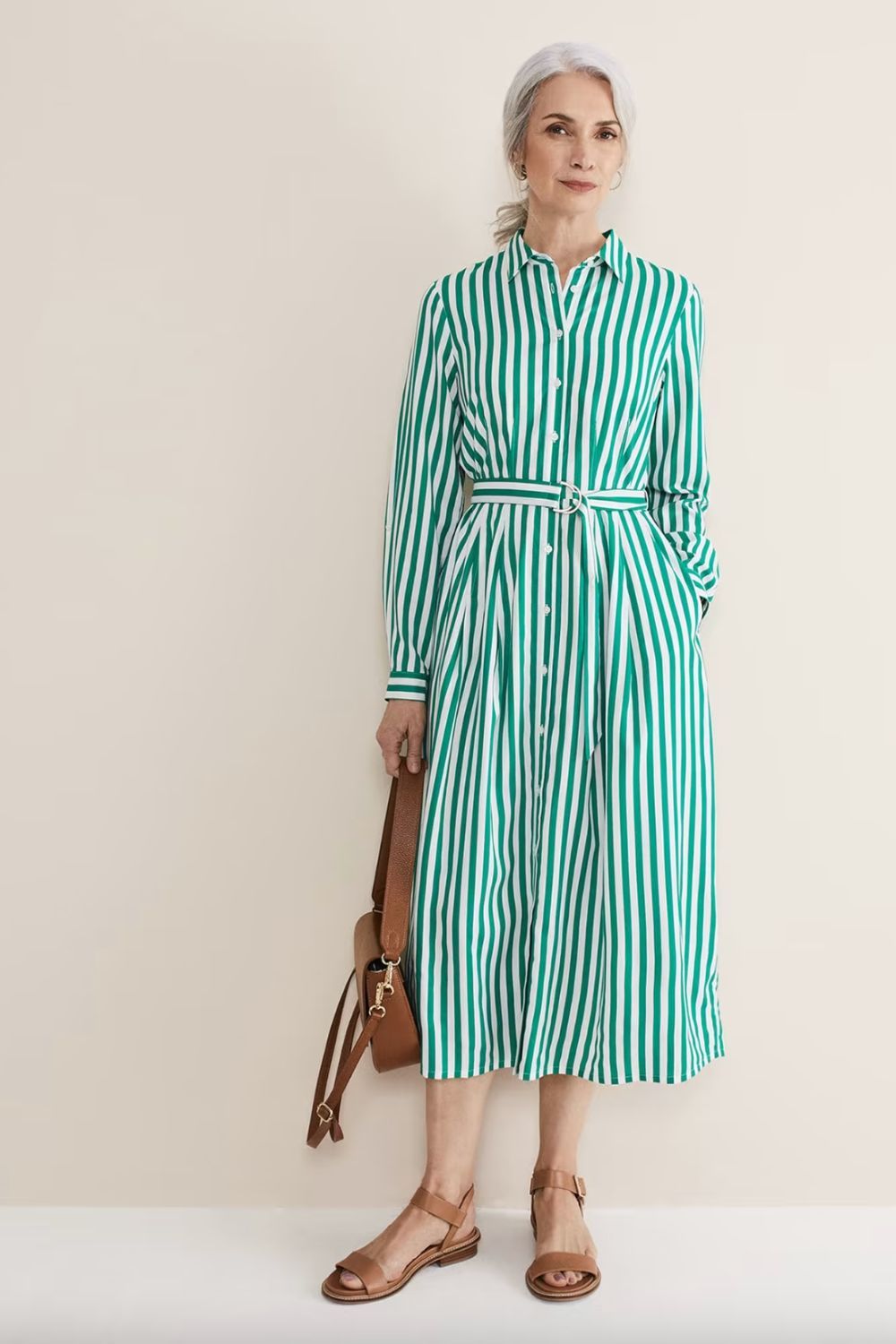 Phase Eight Ida Stripe Shirt Midi Dress