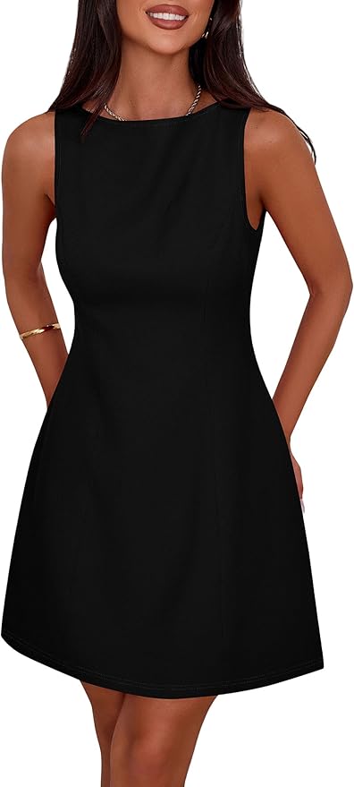 PRETTYGARDEN, Boat Neckline Dress