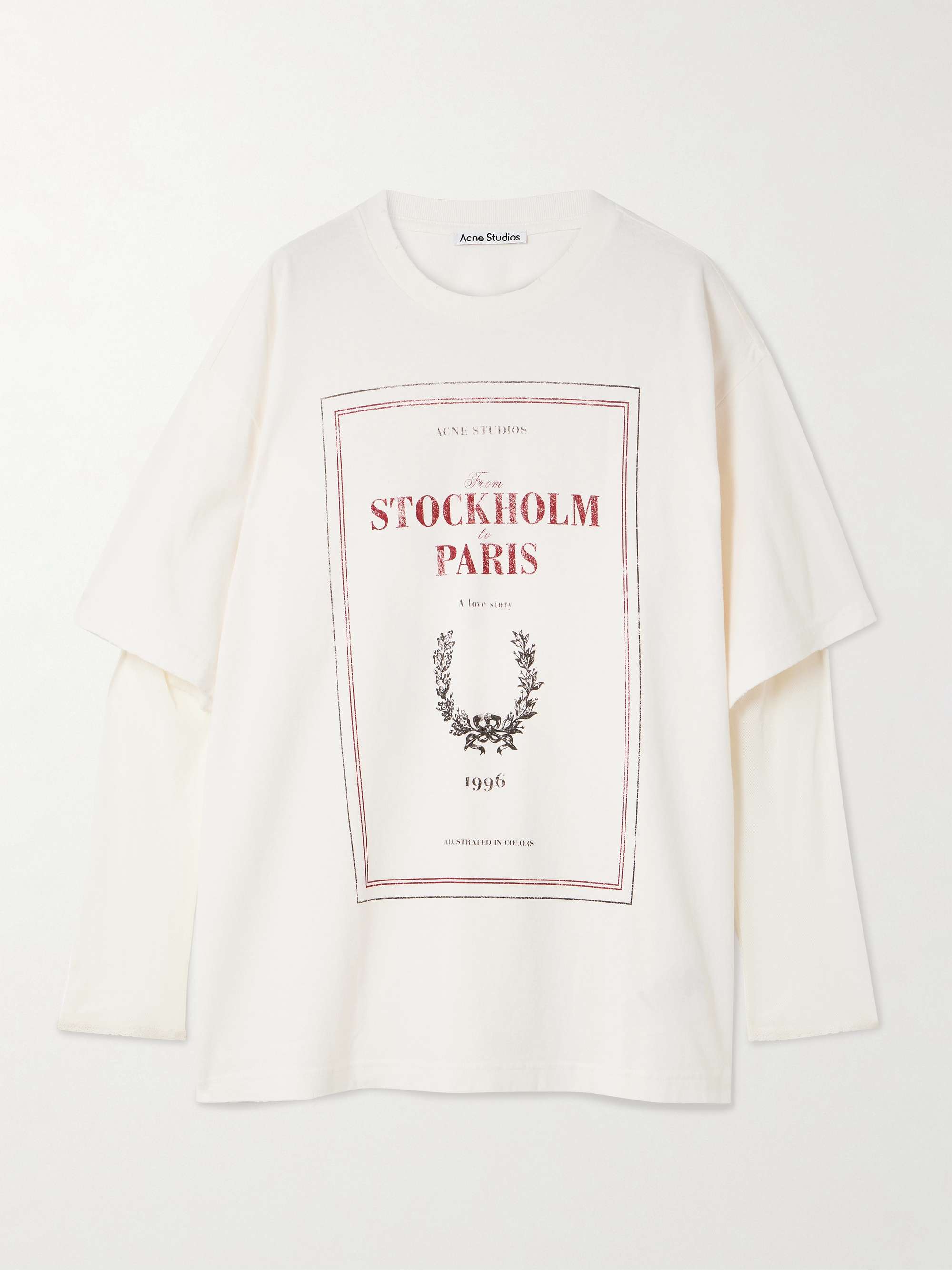 Layered Mesh-Trimmed Cotton-Jersey T-Shirt