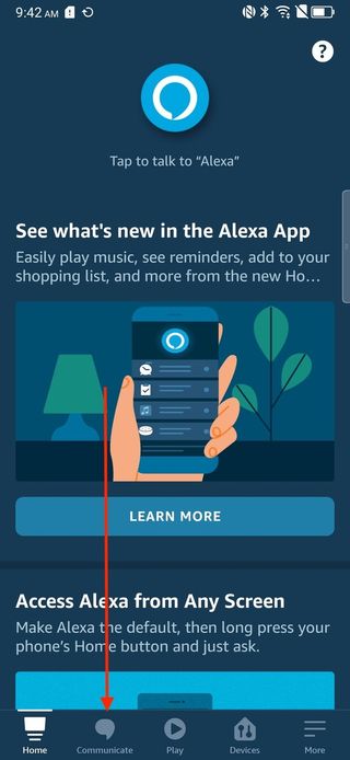 Drop in Amazon Alexa app 1