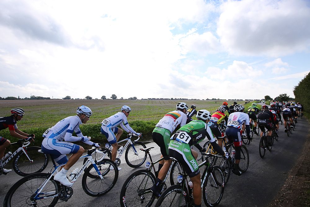 The peloton in action during stage 7.
