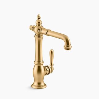 Single-handle bar sink faucet