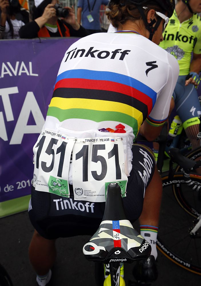 World Champion Peter Sagan (Tinkoff) before the start of stage 7 in San Luis