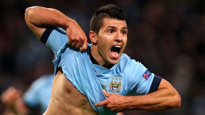 Sergio Aguero scores for Man City