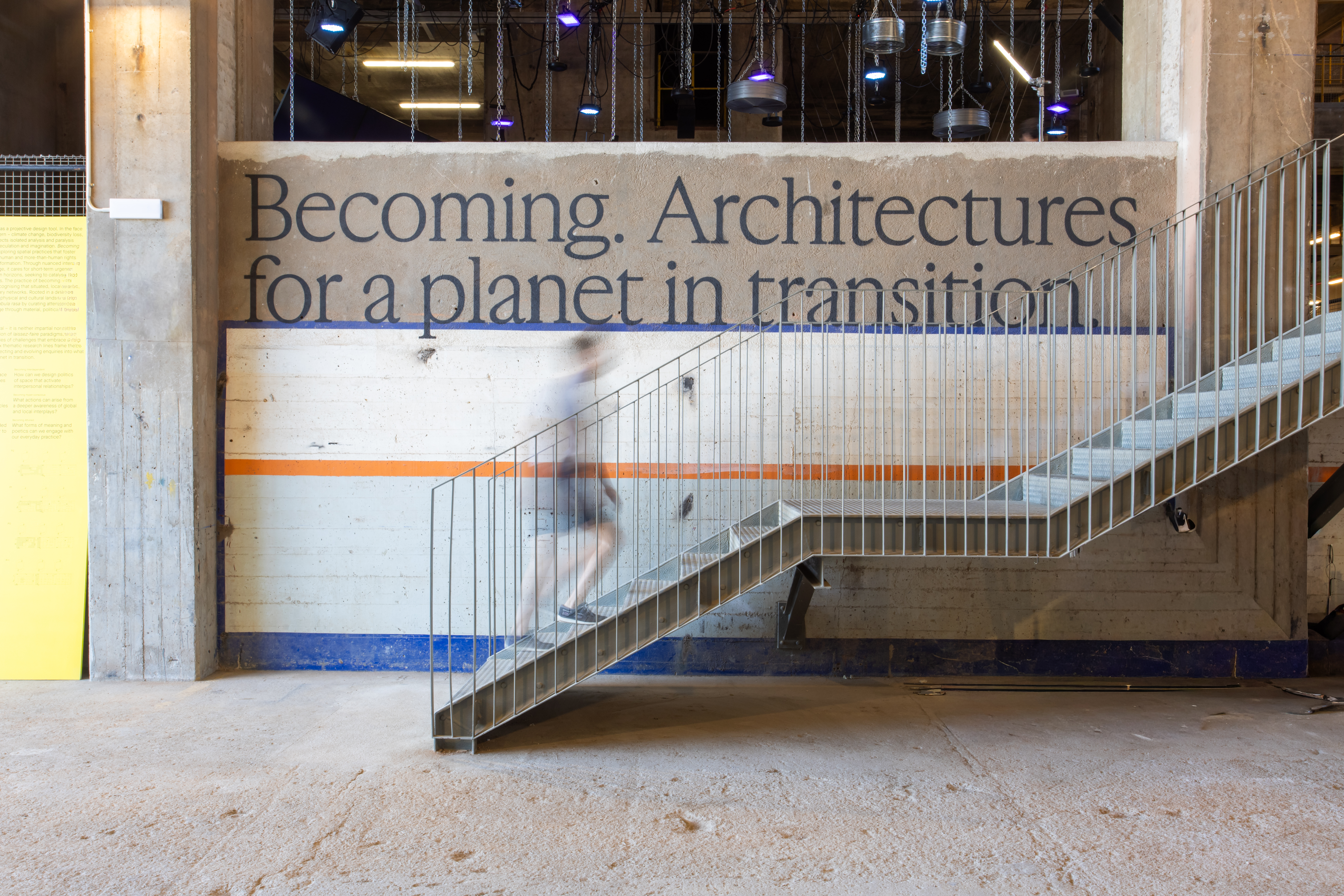 entrance to the UIA World Congress of Architects 2026 with title fonts and staircase