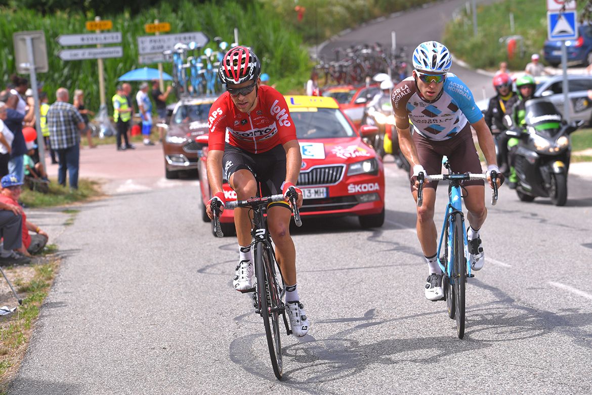 Tony Gallopin and Jan Bakelants on stage 9 of the Tour de France