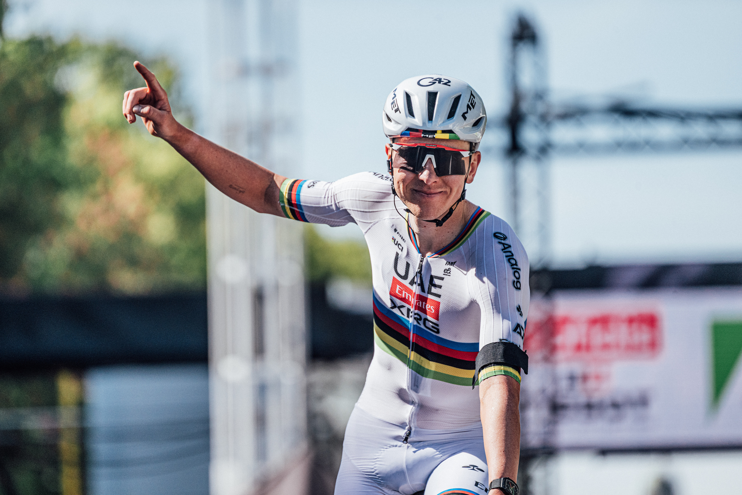 Tadej Pogacar, UAE Team Emirates XRG, wins the 2026 Liege-Bastogne-Liege
