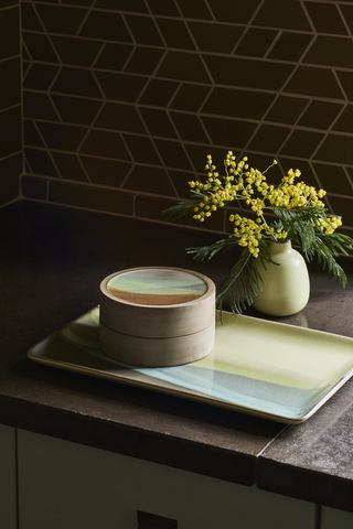 Pot and tray by Heath Ceramics