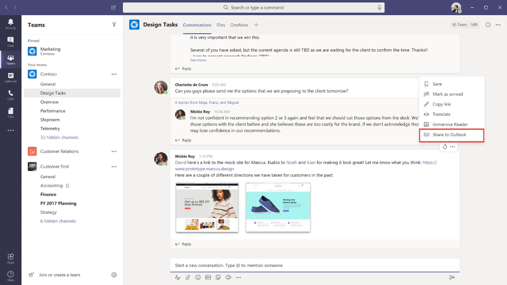 Microsoft Teams email integration