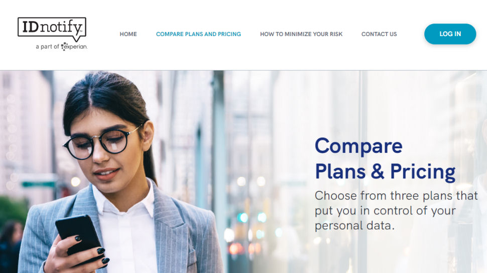 Website screenshot for IDNotify