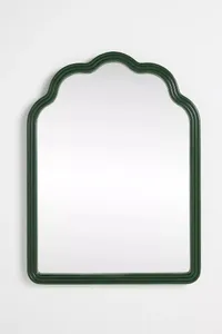 Anthropologie Clara Scalloped Wood Mirror