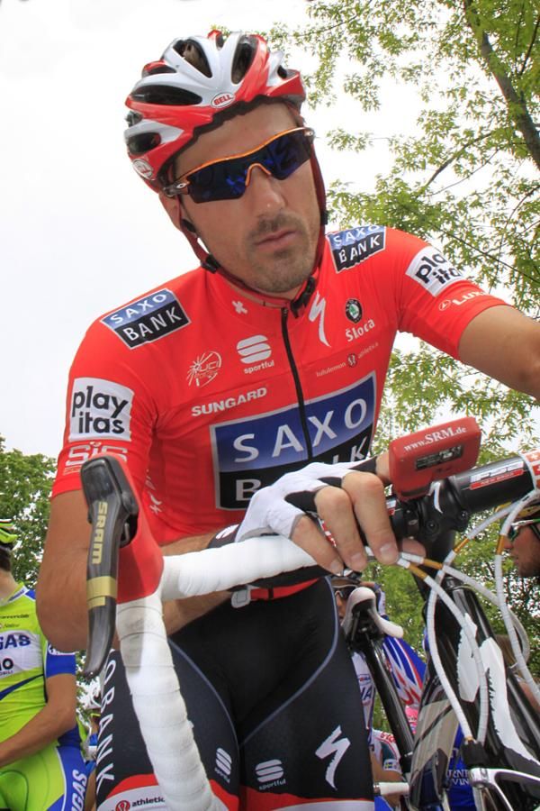 Fabian Cancellara (Saxo Bank) not thrilled at the end of stage 4.