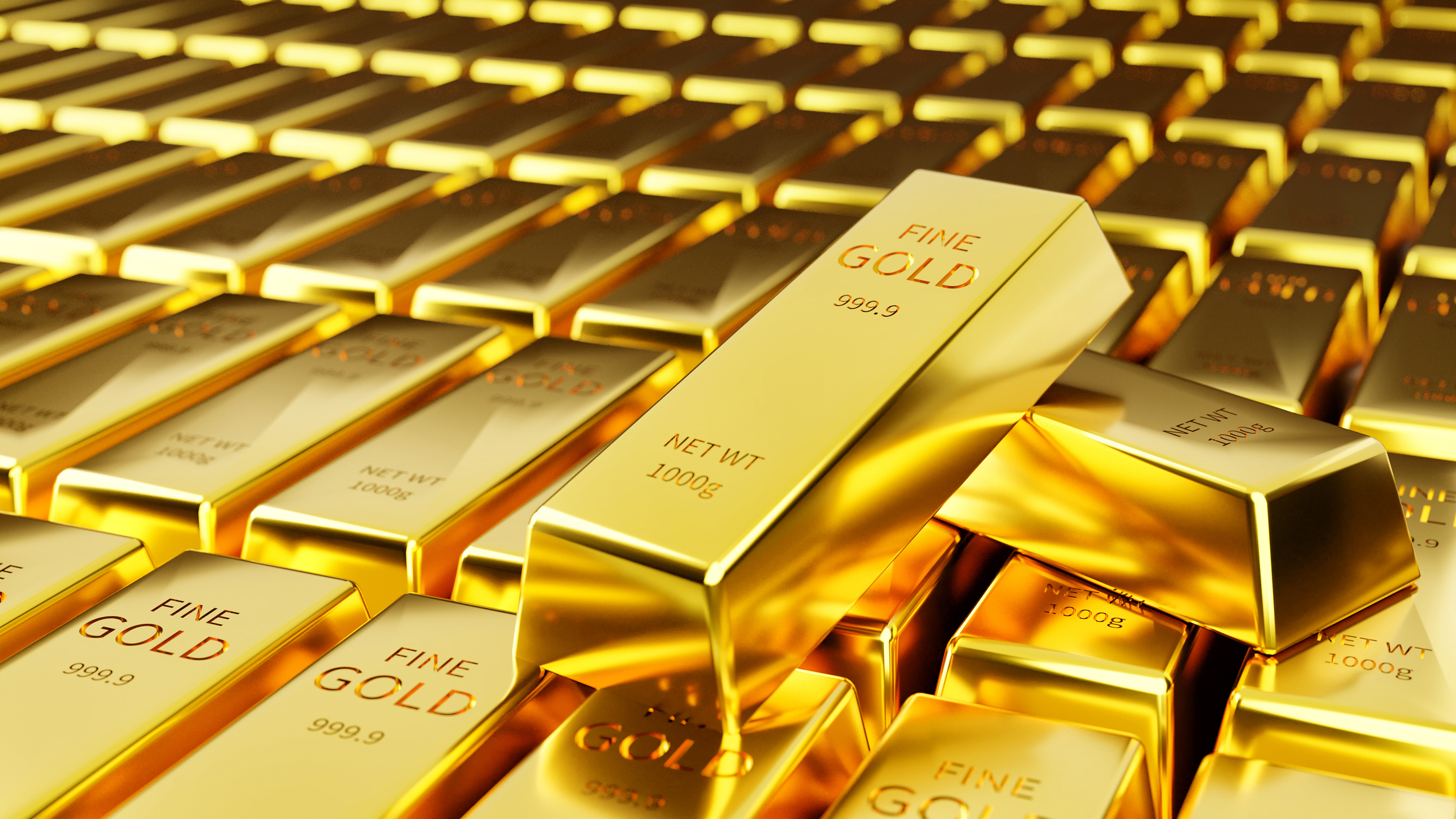 Gold price concept bars